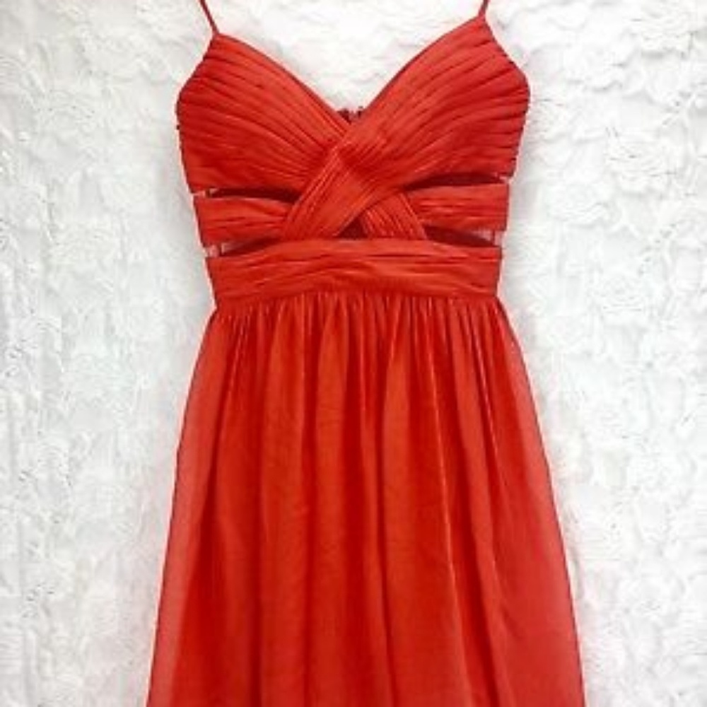 Mesh Cutout Orange dress size 9/10
